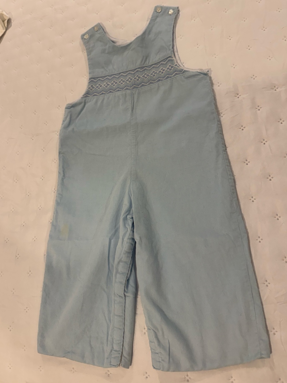 Light Blue Boy's Corded One-Piece Romper - Size 2T